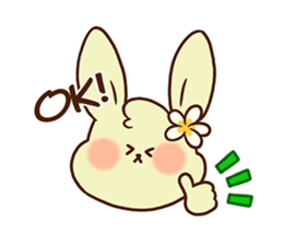 hula rabbit sticker #7936710