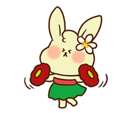 hula rabbit sticker #7936712