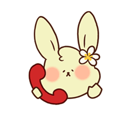 hula rabbit sticker #7936715