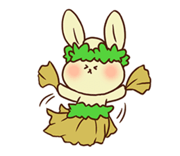hula rabbit sticker #7936717