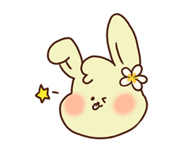 hula rabbit sticker #7936718