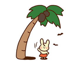 hula rabbit sticker #7936719
