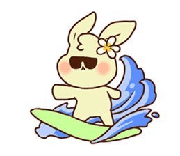 hula rabbit sticker #7936720