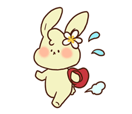 hula rabbit sticker #7936723