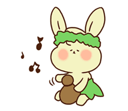 hula rabbit sticker #7936727