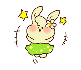 hula rabbit sticker #7936728