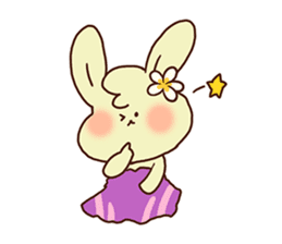hula rabbit sticker #7936729