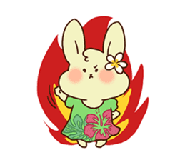 hula rabbit sticker #7936733