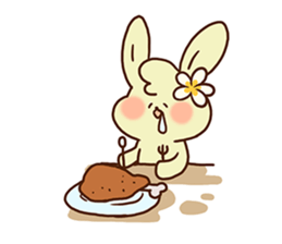 hula rabbit sticker #7936736