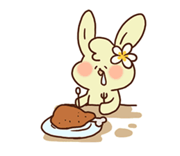 hula rabbit sticker #7936736