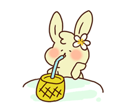 hula rabbit sticker #7936737