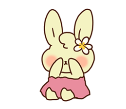 hula rabbit sticker #7936739