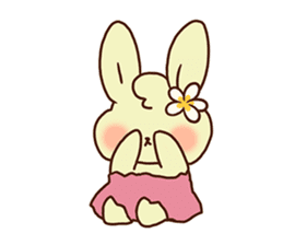 hula rabbit sticker #7936739