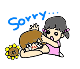 Moms and Children with Sunflowers. sticker #7938869