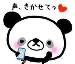 Panda and Kitten are loving couple sticker #7939981