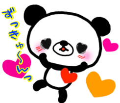 Panda and Kitten are loving couple sticker #7939983