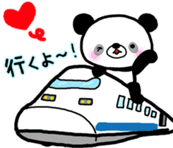 Panda and Kitten are loving couple sticker #7939989