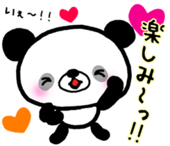 Panda and Kitten are loving couple sticker #7939991