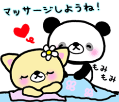 Panda and Kitten are loving couple sticker #7939999