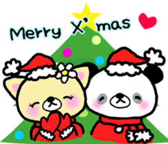 Panda and Kitten are loving couple sticker #7940019