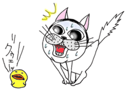 Cats are surprised. sticker #7940587