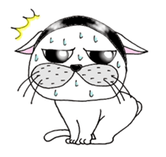 Cats are surprised. sticker #7940594