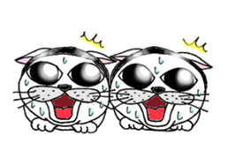 Cats are surprised. sticker #7940606