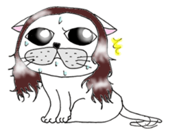 Cats are surprised. sticker #7940611