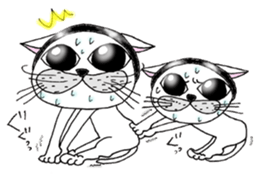 Cats are surprised. sticker #7940613