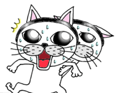 Cats are surprised. sticker #7940615