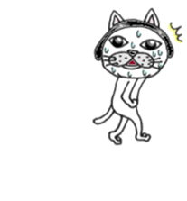 Cats are surprised. sticker #7940617