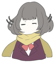 zitome girl and muffler girl sticker #7941003