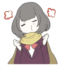 zitome girl and muffler girl sticker #7941004