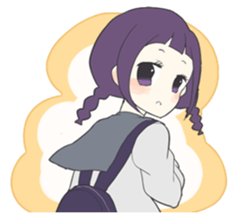 zitome girl and muffler girl sticker #7941013