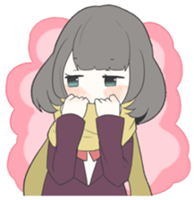 zitome girl and muffler girl sticker #7941014