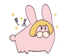 College girl rabbit-chan sticker #7941922