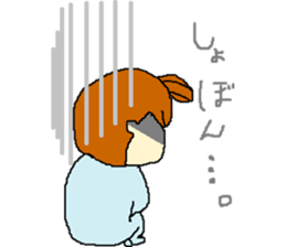 cute girl in dumplings hair sticker #7941991