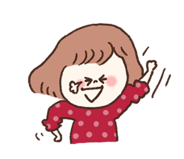 She only cut her bangs2 sticker #7942667