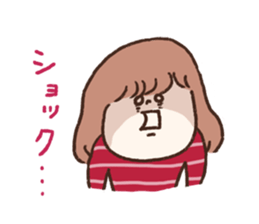 She only cut her bangs2 sticker #7942668