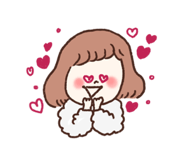 She only cut her bangs2 sticker #7942669