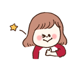 She only cut her bangs2 sticker #7942670