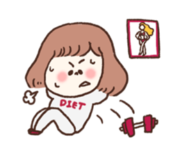 She only cut her bangs2 sticker #7942674