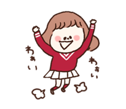 She only cut her bangs2 sticker #7942678