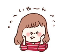 She only cut her bangs2 sticker #7942680