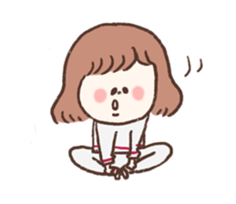 She only cut her bangs2 sticker #7942685