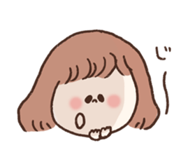 She only cut her bangs2 sticker #7942687