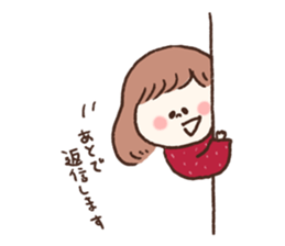 She only cut her bangs2 sticker #7942691