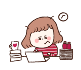 She only cut her bangs2 sticker #7942693