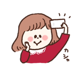 She only cut her bangs2 sticker #7942695