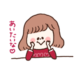 She only cut her bangs2 sticker #7942696